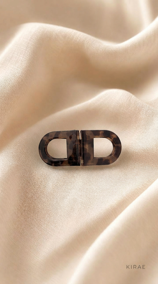 brown tortoiseshell magnetic hair clip India buy online KIRAE Curve