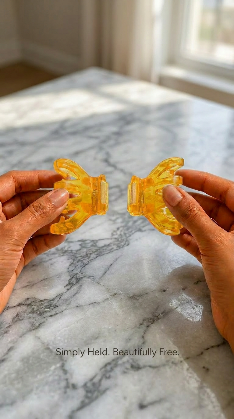 KIRAE Mini orange magnetic hair clip no damage India women